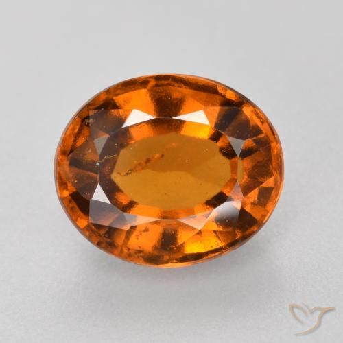 1.98ct طبيعي برتقالى محمر هيسونيت غارنيت, بيضوي, VS-SI