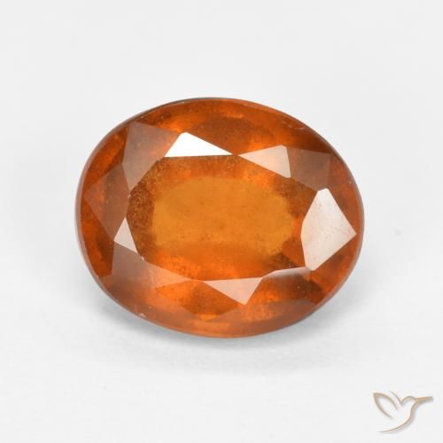 1.91ct طبيعي برتقالى متوسط هيسونيت غارنيت, بيضوي, SI