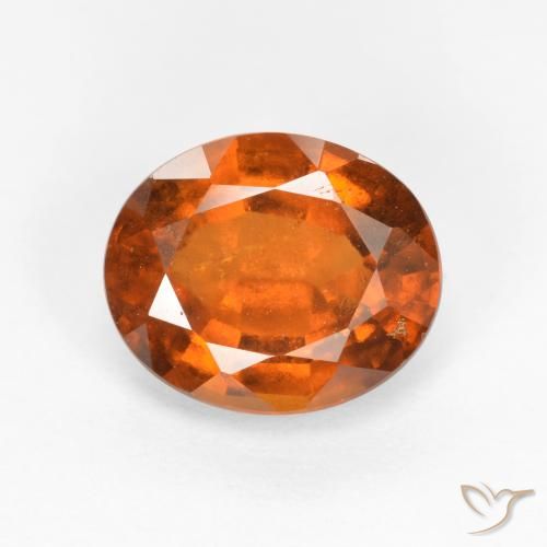 2.30ct طبيعي برتقالى غامق عقيق هيسونيت, بيضوي, SI