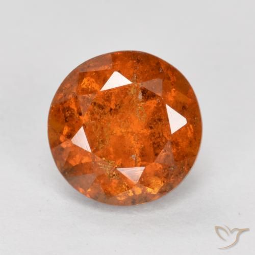1.71ct طبيعي برتقالى متوسط هيسونيت غارنيت, دائري, SI