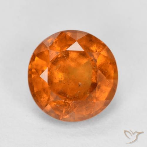 1.64ct طبيعي برتقالى متوسط هيسونيت غارنيت, دائري, SI