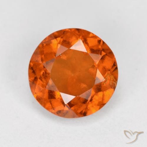 1.55ct طبيعي برتقالى متوسط هيسونيت غارنيت, دائري, VS-SI