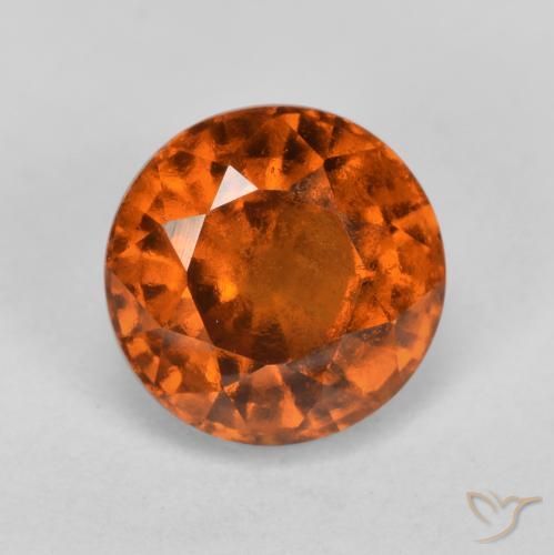 1.87ct طبيعي برتقالى غامق هيسونيت غارنيت, دائري, VS-SI