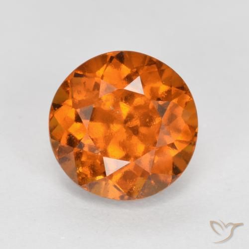 1.59ct طبيعي برتقالى متوسط هيسونيت غارنيت, دائري, قليلا جدا
