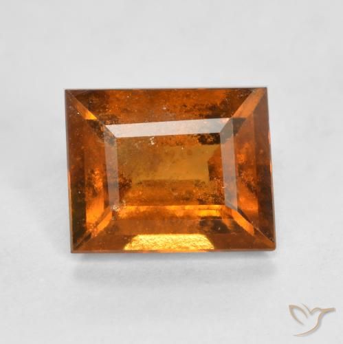 1.58ct طبيعي برتقالى غامق هيسونيت غارنيت, باجيت, SI