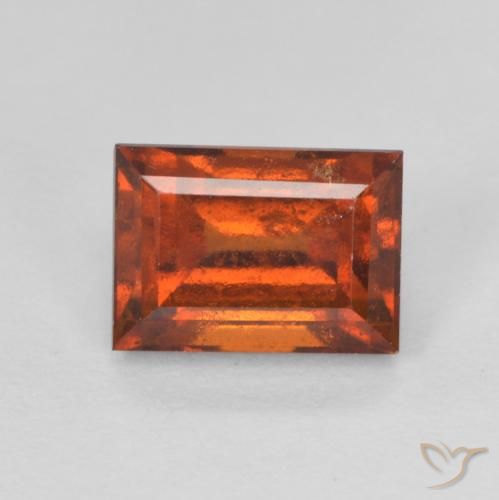 2.13ct طبيعي Medium Dark-Orange عقيق هيسونيت, باجيت, VS-SI