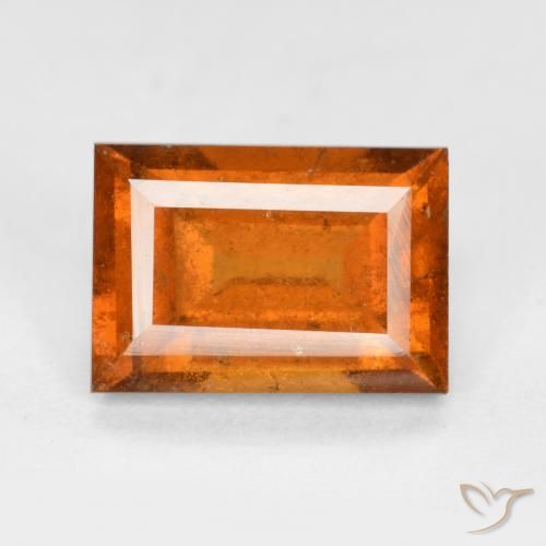 1.89ct طبيعي برتقالى غامق هيسونيت غارنيت, باجيت, VS-SI