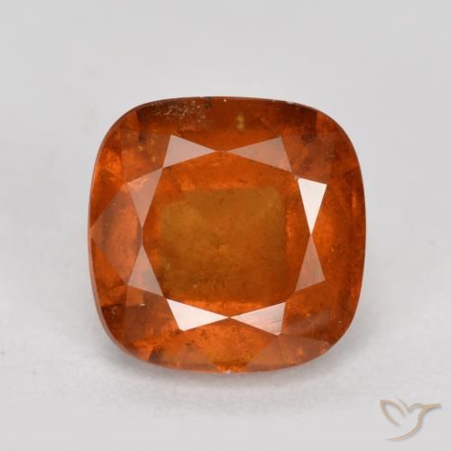 2.03ct طبيعي برتقالى متوسط عقيق هيسونيت, وسادة, SI