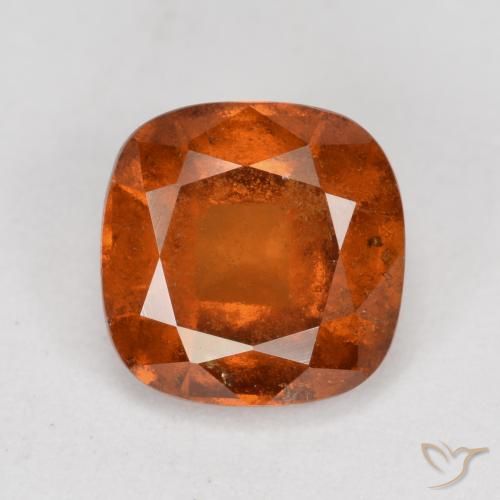 1.89ct طبيعي برتقالى كهرمانى عقيق هيسونيت, وسادة, SI