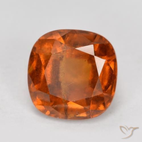 2.16ct طبيعي برتقالى كهرمانى عقيق هيسونيت, وسادة, SI