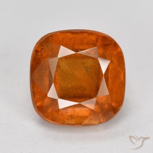 2.42ct طبيعي برتقالى كهرمانى عقيق هيسونيت, وسادة, SI