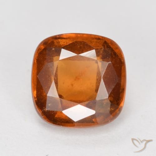 1.96ct طبيعي برتقالى داكن-متوسط عقيق هيسونيت, وسادة, VS-SI