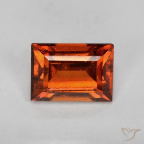 1.07ct طبيعي برتقالى غامق هيسونيت غارنيت, باجيت, قليلا جدا