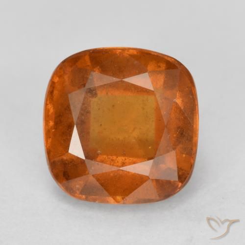2.06ct طبيعي برتقالى غامق عقيق هيسونيت, وسادة, VS-SI