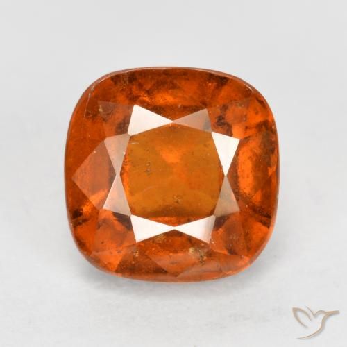 2.05ct طبيعي برتقالى محمر عقيق هيسونيت, وسادة, VS-SI
