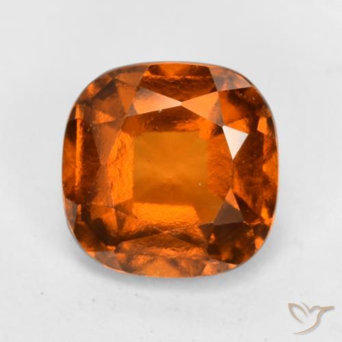 1.98ct طبيعي برتقالى كهرمانى عقيق هيسونيت, وسادة, قليلا جدا