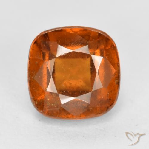2.27ct طبيعي برتقالى متوسط عقيق هيسونيت, وسادة, VS-SI