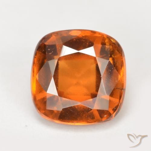 2.20ct طبيعي برتقالى غامق عقيق هيسونيت, وسادة, قليلا جدا