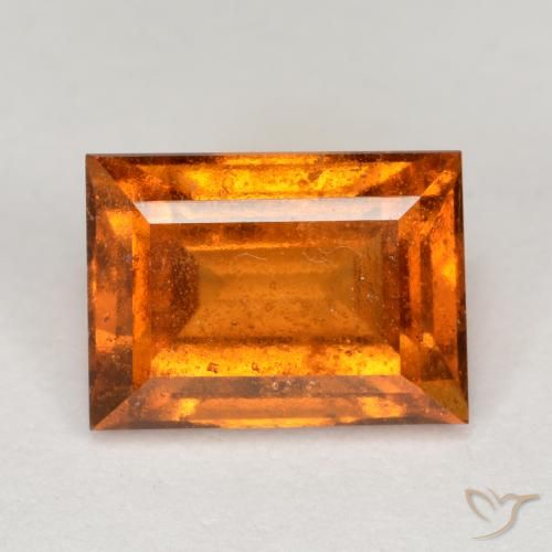 2.11ct طبيعي برتقالى متوسط عقيق هيسونيت, باجيت, VS-SI