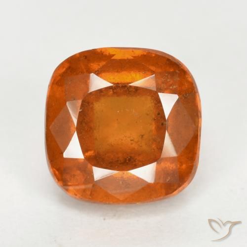 2.55ct طبيعي برتقالى متوسط عقيق هيسونيت, وسادة, VS-SI