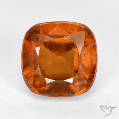 2.42ct طبيعي برتقالى داكن-متوسط عقيق هيسونيت, وسادة, VS-SI
