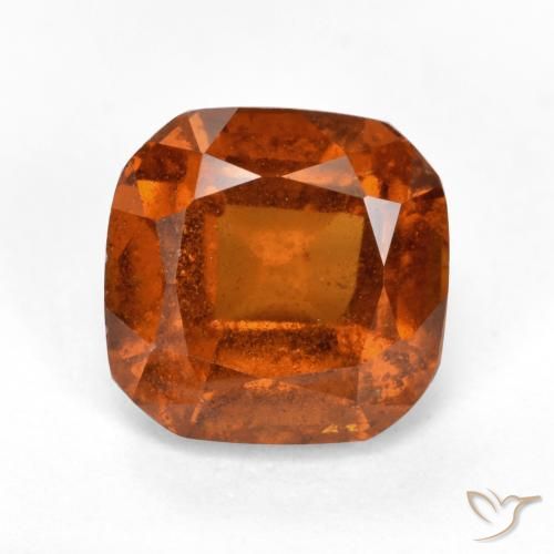 2.03ct طبيعي برتقالى محمر عقيق هيسونيت, قص الزمرد, VS-SI