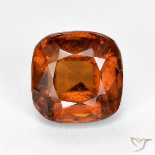 2.43ct طبيعي برتقالى كهرمانى عقيق هيسونيت, وسادة, VS-SI