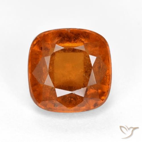 2.33ct طبيعي برتقالى كهرمانى عقيق هيسونيت, وسادة, SI