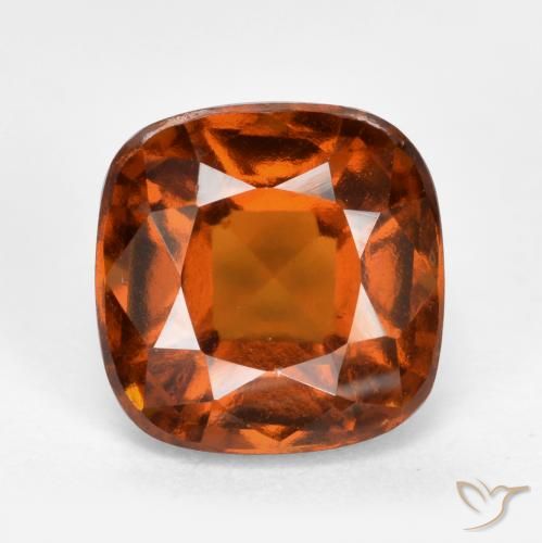 2.36ct طبيعي برتقالى متوسط عقيق هيسونيت, وسادة, VS-SI