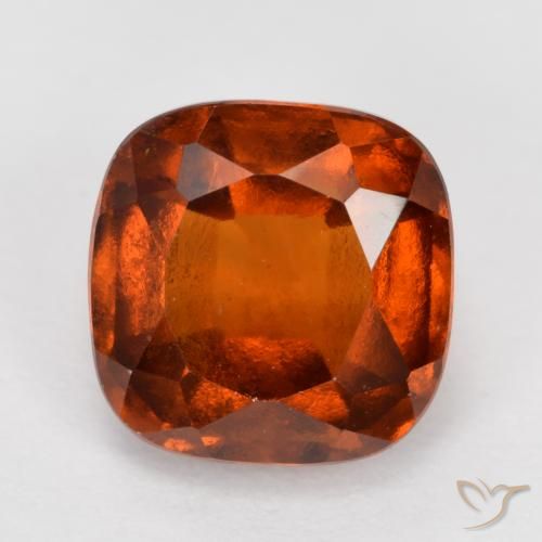 2.31ct طبيعي برتقالى غامق عقيق هيسونيت, وسادة, قليلا جدا