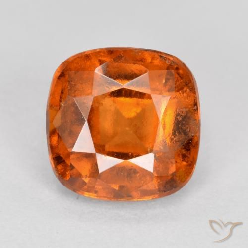 2.00ct طبيعي برتقالى غامق عقيق هيسونيت, وسادة, VS-SI