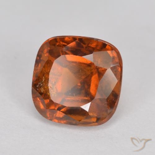 2.08ct طبيعي برتقالى غامق عقيق هيسونيت, وسادة, SI