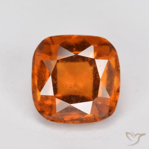 2.05ct طبيعي برتقالى كهرمانى عقيق هيسونيت, وسادة, قليلا جدا