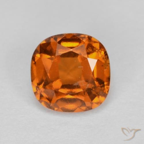 1.26ct طبيعي برتقالى داكن-متوسط عقيق هيسونيت, وسادة, VS-SI