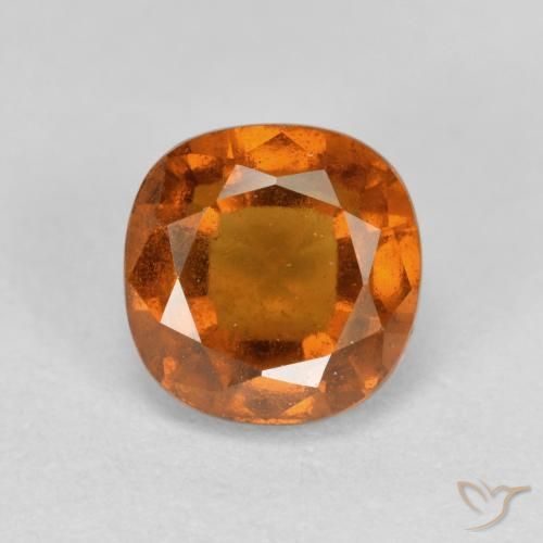 1.29ct طبيعي برتقالى غامق عقيق هيسونيت, وسادة, VS-SI