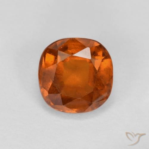 1.39ct طبيعي برتقالى غامق عقيق هيسونيت, وسادة, VS-SI