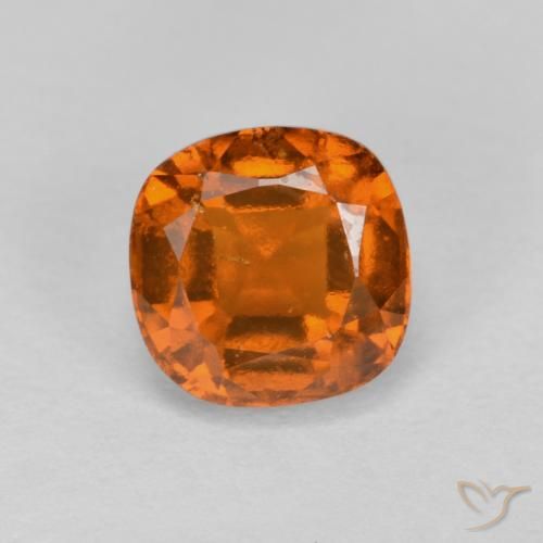 1.50ct طبيعي برتقالى داكن-متوسط عقيق هيسونيت, وسادة, VS-SI