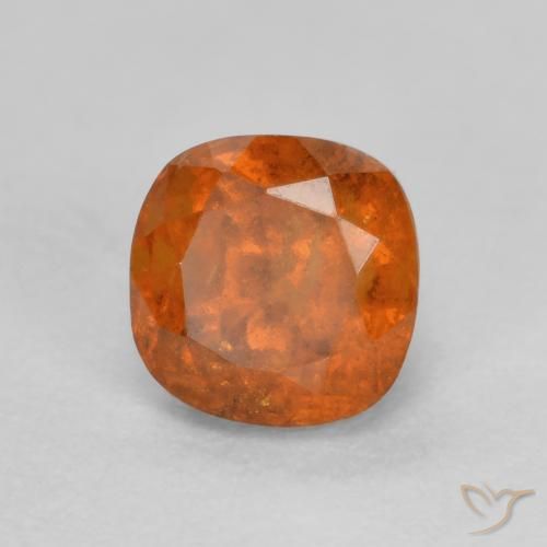 1.00ct طبيعي برتقالى غامق هيسونيت غارنيت, وسادة, SI