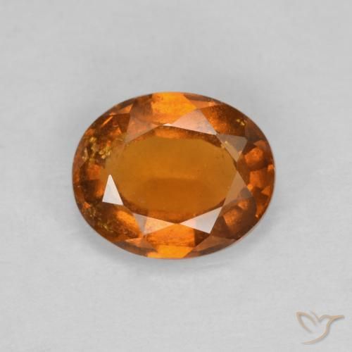 1.85ct طبيعي برتقالى غامق هيسونيت غارنيت, بيضوي, VS-SI