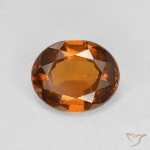 1.65ct طبيعي برتقالى كهرمانى هيسونيت غارنيت, بيضوي, قليلا جدا