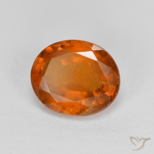 1.76ct طبيعي برتقالى متوسط هيسونيت غارنيت, بيضوي, VS-SI