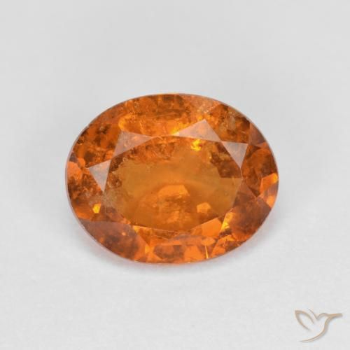 1.75ct طبيعي برتقالى غامق هيسونيت غارنيت, بيضوي, VS-SI
