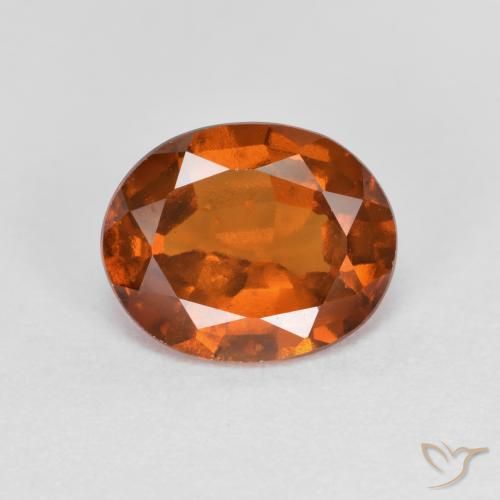 2.00ct طبيعي برتقالى داكن-متوسط عقيق هيسونيت, بيضوي, VS-SI