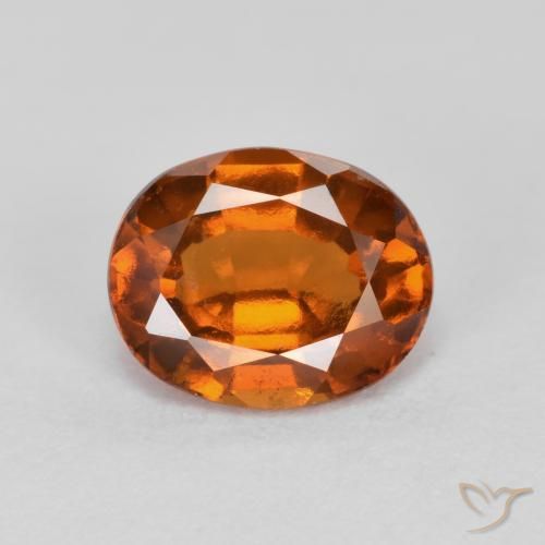 1.76ct طبيعي برتقالى كهرمانى هيسونيت غارنيت, بيضوي, VS-SI