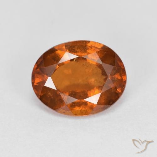 2.06ct طبيعي برتقالى كهرمانى عقيق هيسونيت, بيضوي, VS-SI