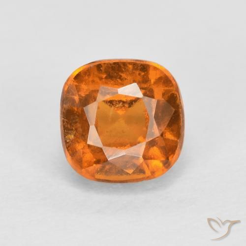 1.02ct طبيعي برتقالى متوسط عقيق هيسونيت, وسادة, SI