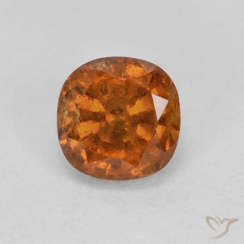 0.93ct طبيعي برتقالى غامق عقيق هيسونيت, وسادة, SI