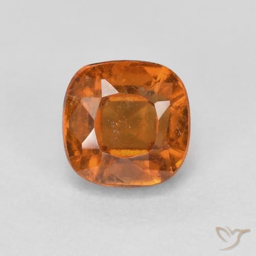 1.02ct طبيعي برتقالى غامق عقيق هيسونيت, وسادة, SI