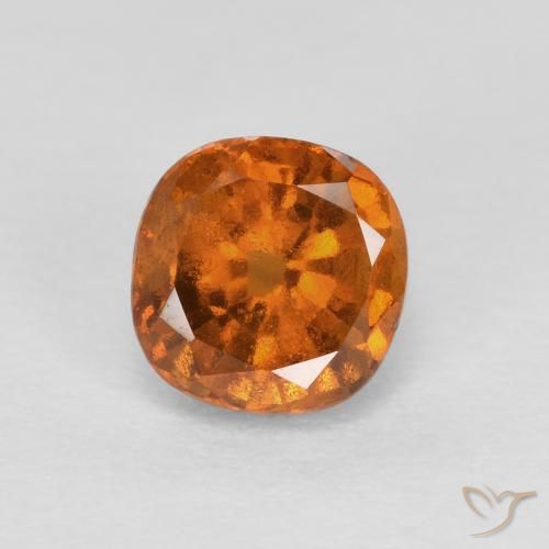 0.89ct طبيعي برتقالى غامق عقيق هيسونيت, وسادة, SI