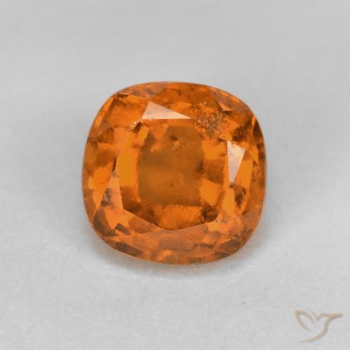 1.45ct طبيعي برتقالى غامق عقيق هيسونيت, وسادة, VS-SI